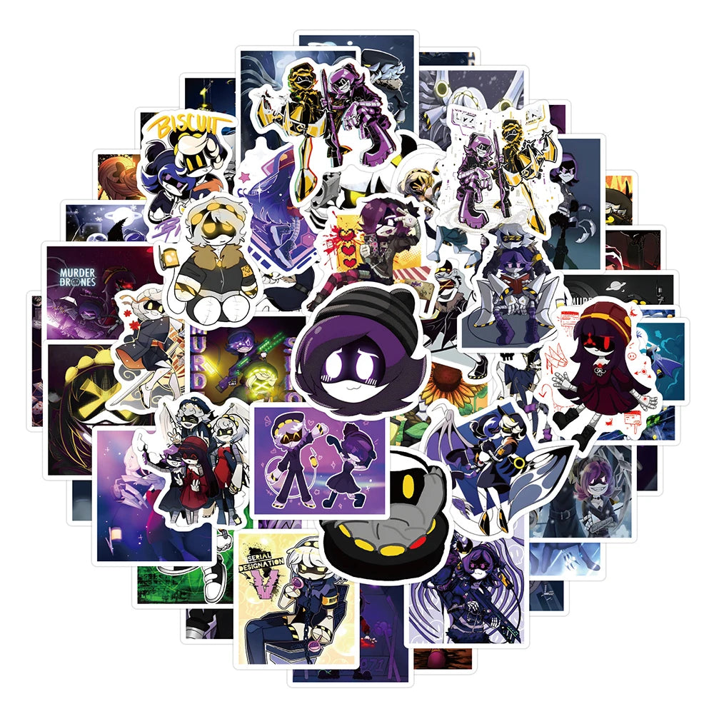 Murder Drones Anime Stickers Pack - Waterproof, DIY for Phone, Skateboard, Laptop, Guitar, Fridge