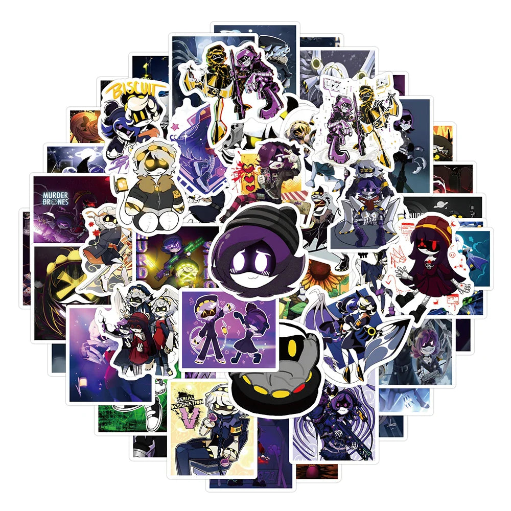 Murder Drones Anime Stickers Pack - Waterproof, DIY for Phone, Skateboard, Laptop, Guitar, Fridge