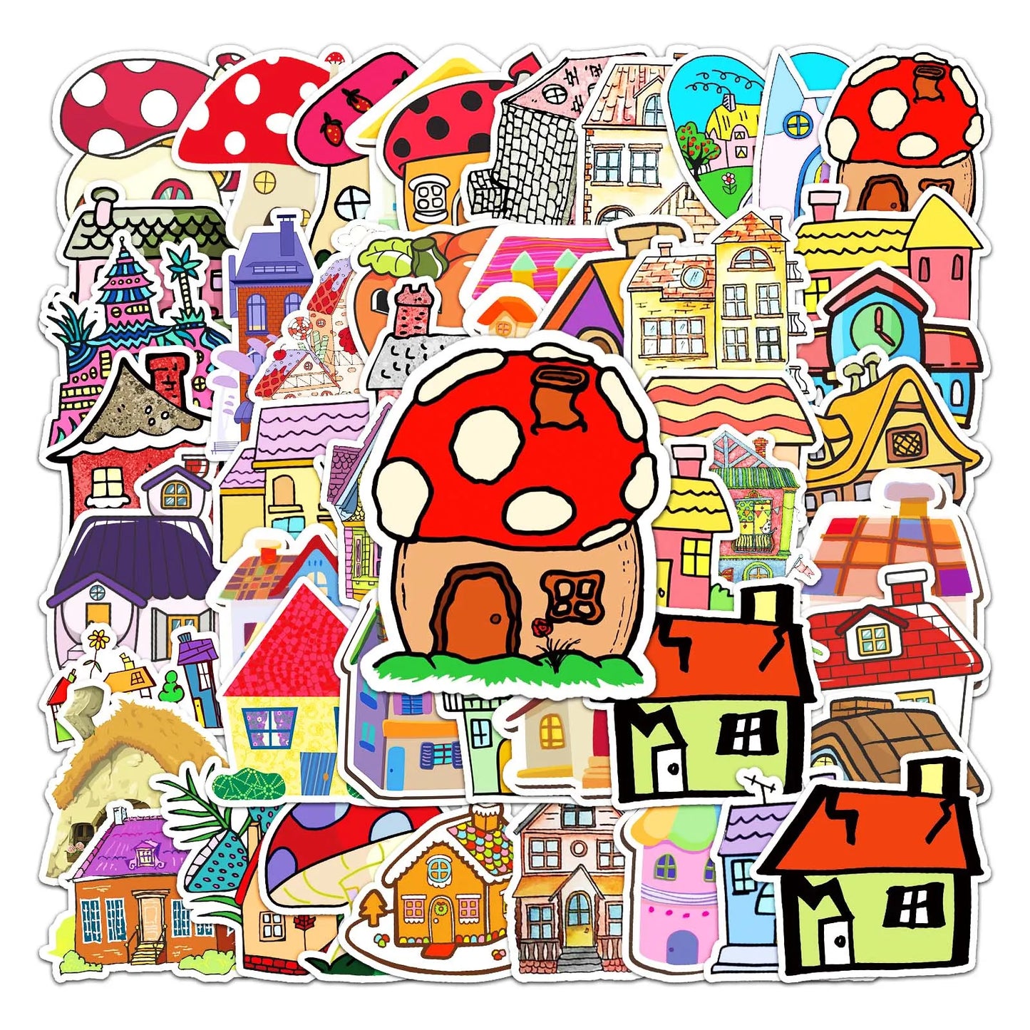 50Pcs Cartoon Waterproof Vinyl Stickers for Skateboard Snowboard