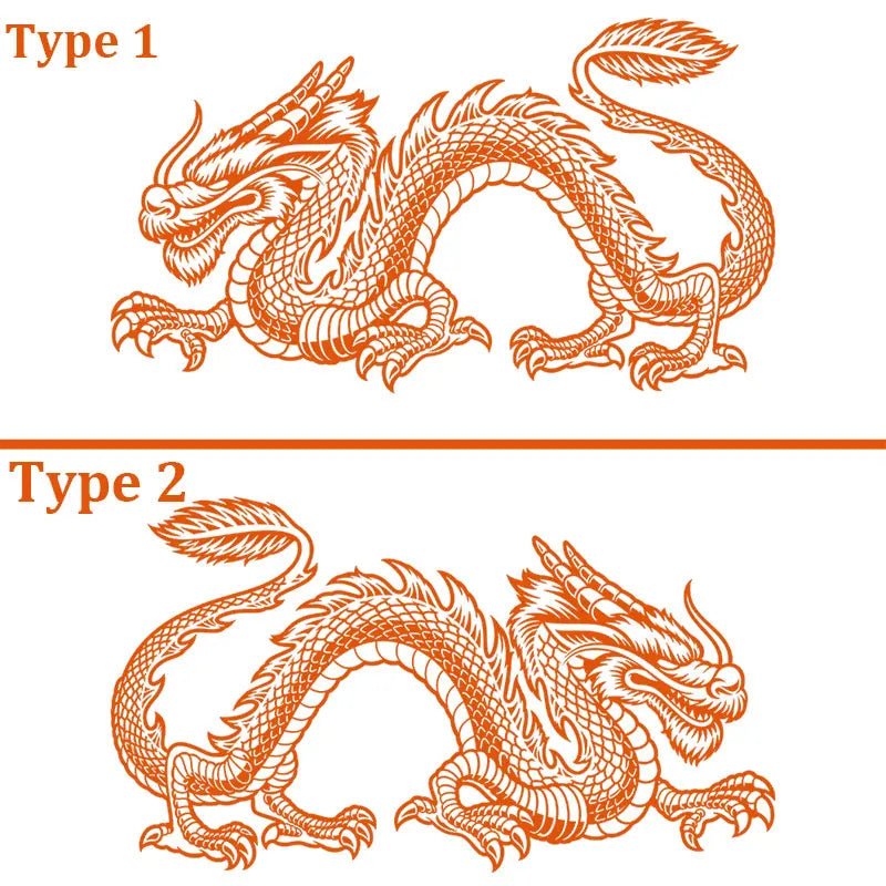 Anime Detachment Car Sticker The Black Dragon Body Big Picture Decoration Movement Style Die Cutting Waterproof PVC Vinyl Decals