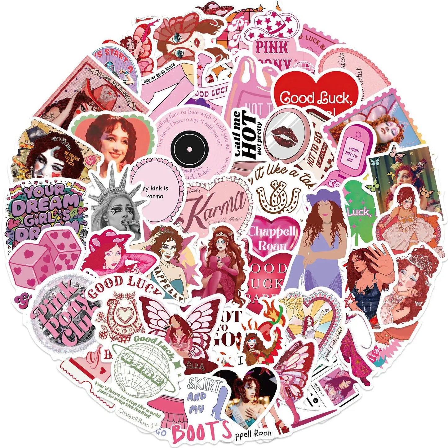 Chappell Roan Graffiti Stickers 10/30/52pcs Waterproof Decals for Laptop Phone Skateboard Fridge