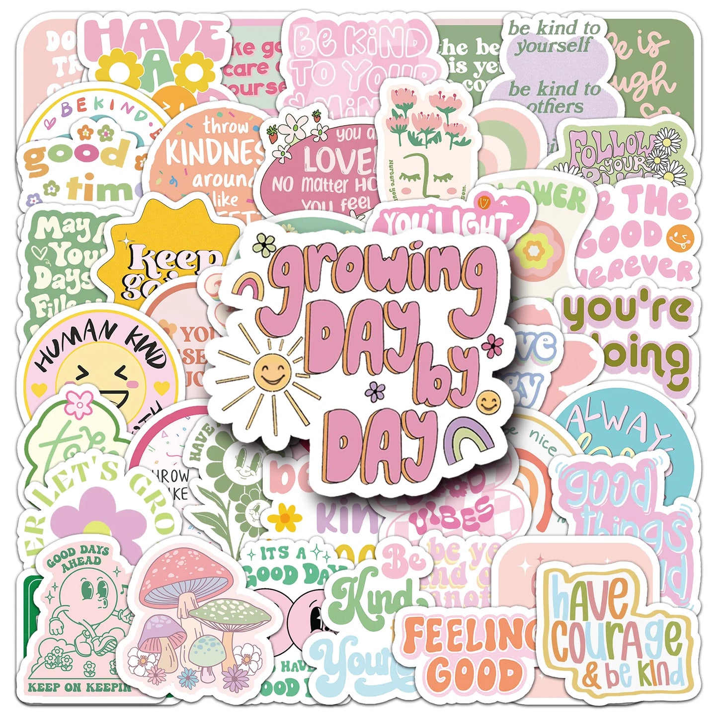 50Pcs Pink Cartoon Waterproof Vinyl Stickers for Skateboard Snowboard