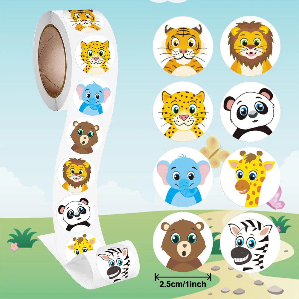 Animal Reward Stickers for Kids & Teachers (100-500pcs)