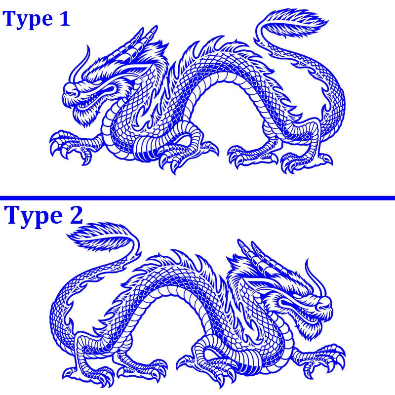 Anime Detachment Car Sticker The Black Dragon Body Big Picture Decoration Movement Style Die Cutting Waterproof PVC Vinyl Decals