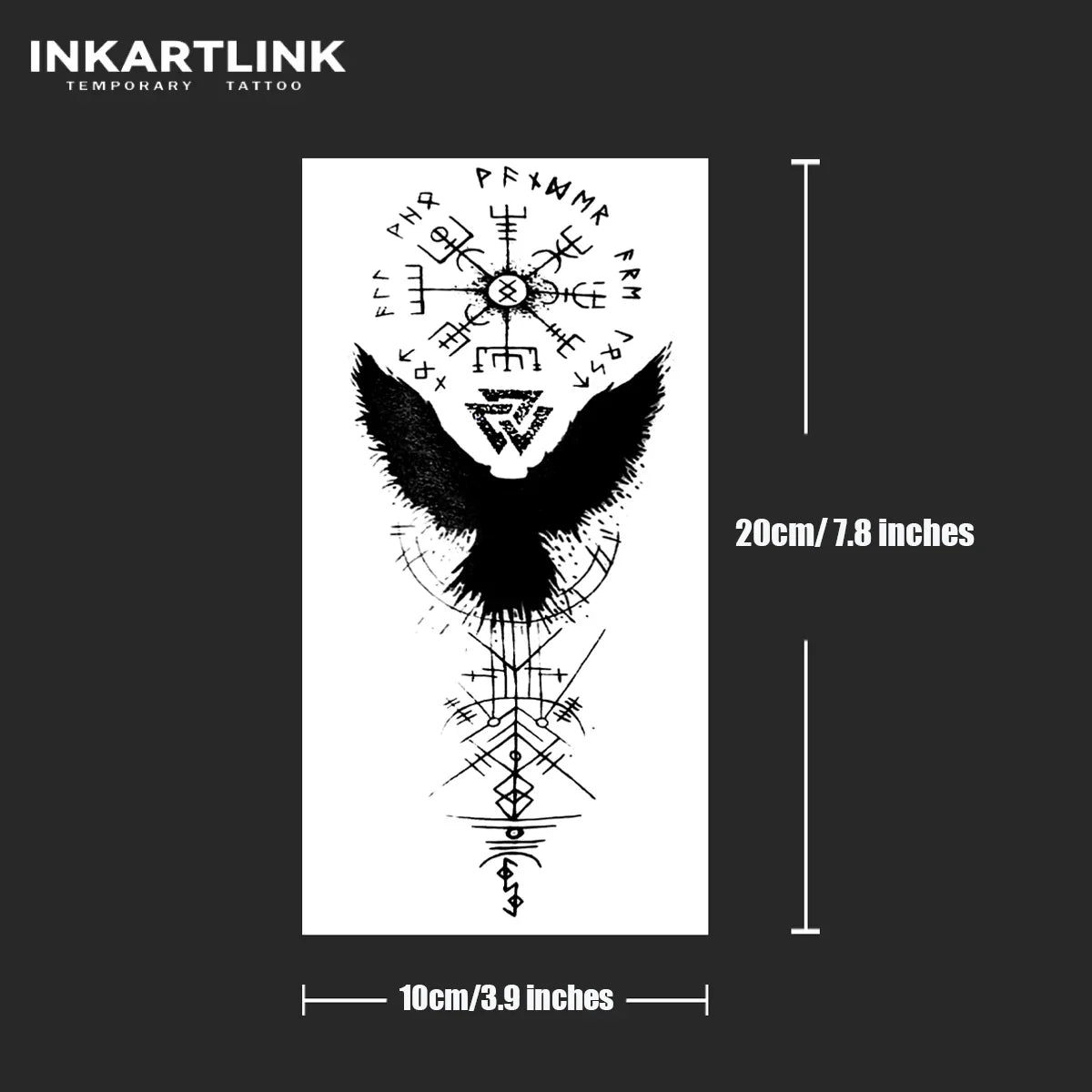 Evil Symbol Semi-Permanent Waterproof Tattoo Sticker, Lasts 15 Days
