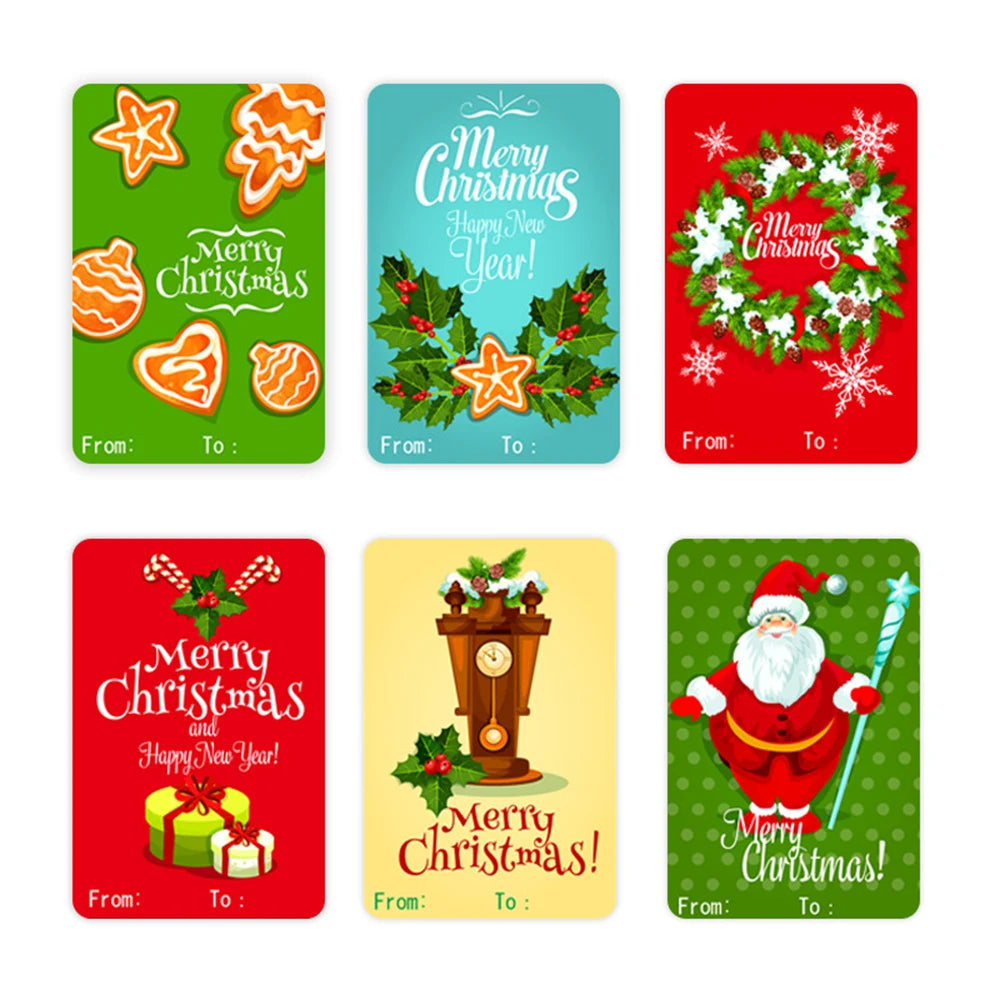 50-250Pcs Christmas Snowman Adhesive Labels Stickers Decoration Paper Scrapbooking Seal Thank You Sticker Stationery Supplies