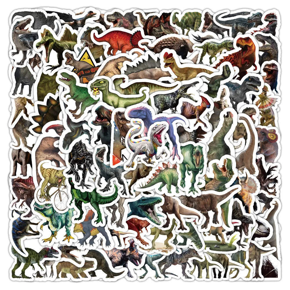 Jurassic Dinosaur Stickers PVC Waterproof DIY Skateboard Laptop Water Bottle