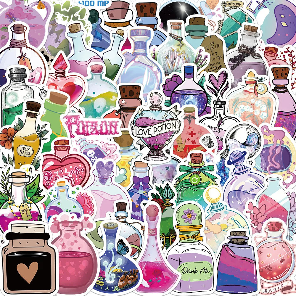 99Pcs Cartoon Magic Drop Pharmacist Graffiti Stickers Decals Kids Toy DIY Diary Suitcase Scrapbook Laptop Bike Sticker