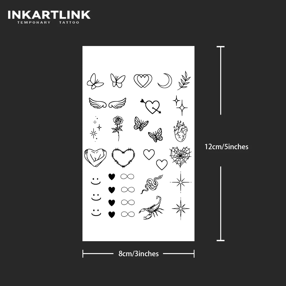 Henna Finger Tattoo (18) Temporary Tattoo,Lasts To 15 Days New Technology Magic Waterproof Semi Permanent Sticker.