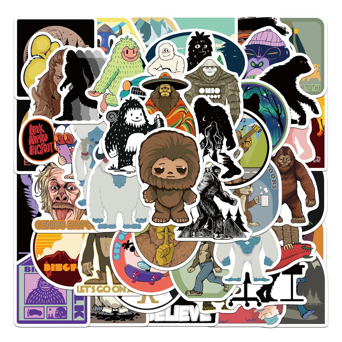 Anthropoid Cartoon Animal Meme Stickers for Luggage Laptop Phone Guitar Car Bike Toy