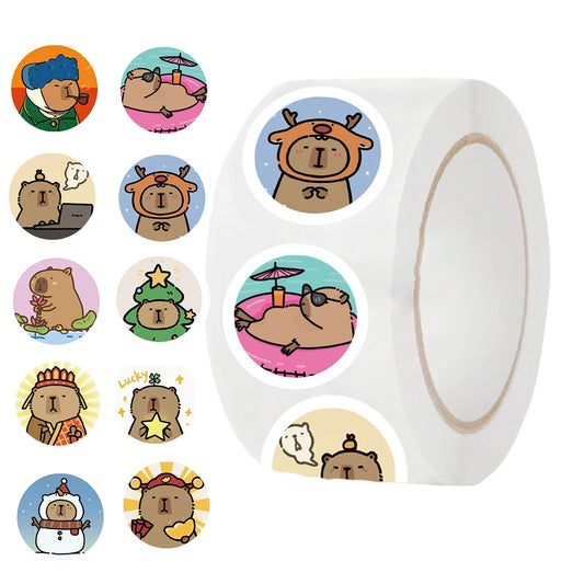 500 Capybara Cartoon Stickers: DIY, Phone, Scrapbook Decor