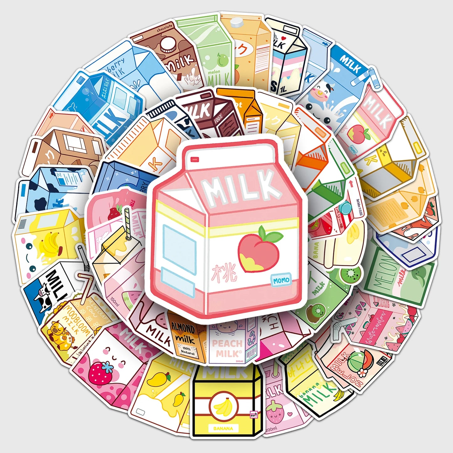50Pcs Cute Cartoon Waterproof Vinyl Stickers for Skateboard Snowboard Decals
