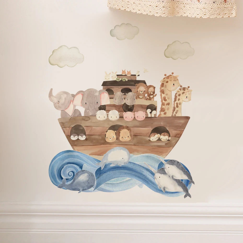 Animal Cartoon Wall Stickers for Kids Room Nursery PVC