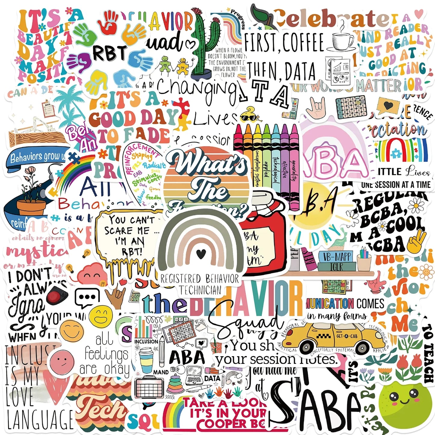 50Pcs Aesthetic Stickers for Laptop, Luggage, Phone, Guitar