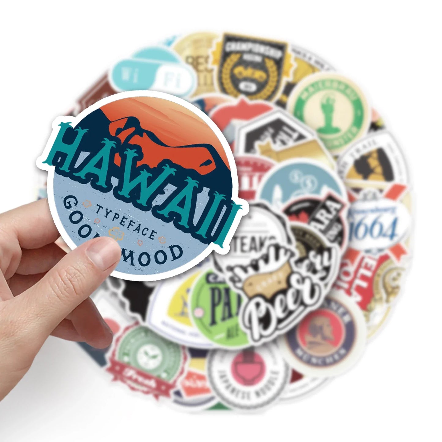 50Pcs Cartoon Waterproof Vinyl Stickers for Skateboard Snowboard Decals