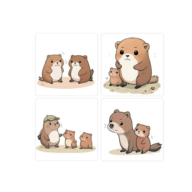100-500pcs Cute Animals Stickers for Kids Kindergarten School Encouragement Students Games Toy Reward Laptops Labels Sticker