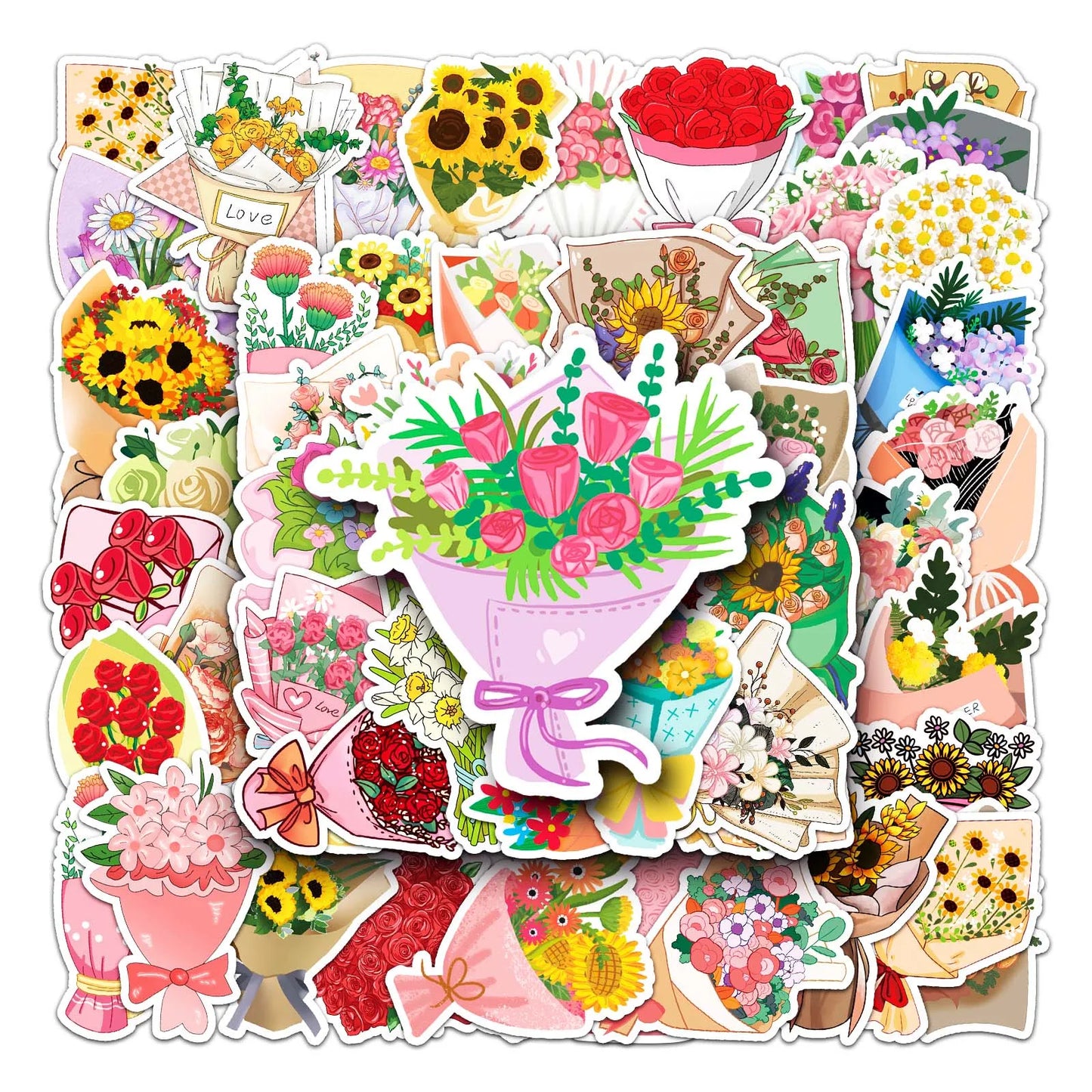 50Pcs Cartoon Waterproof Vinyl Stickers for Skateboard Snowboard