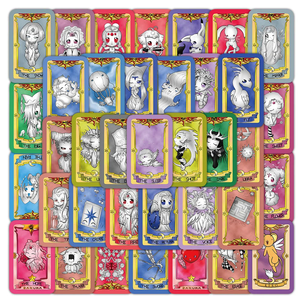 Q Version Cute Sticker Set - PVC Waterproof for Skateboard, Notebook, DIY Decoration