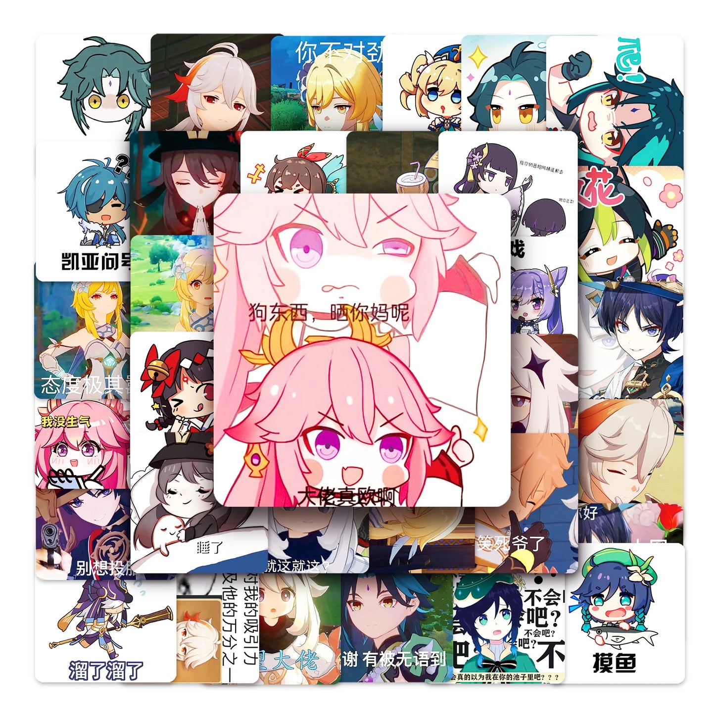 50Pcs Cartoon Waterproof Vinyl Stickers for Skateboard Snowboard Decals