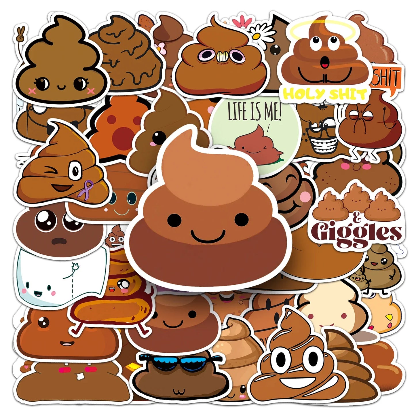 50Pcs Cartoon Waterproof Vinyl Stickers for Skateboard Snowboard