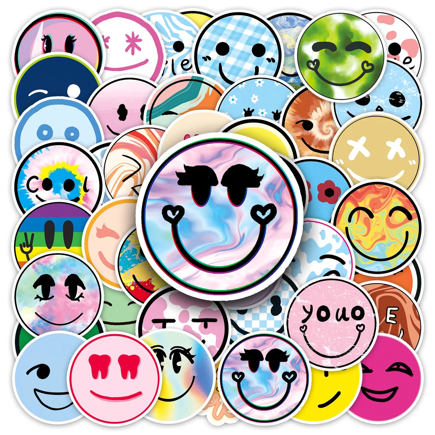 50Pcs Cute Waterproof Vinyl Stickers for Skateboard Snowboard