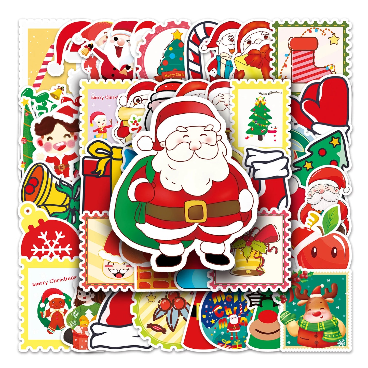 50Pcs Christmas Cartoon Waterproof Vinyl Stickers for Skateboard Snowboard