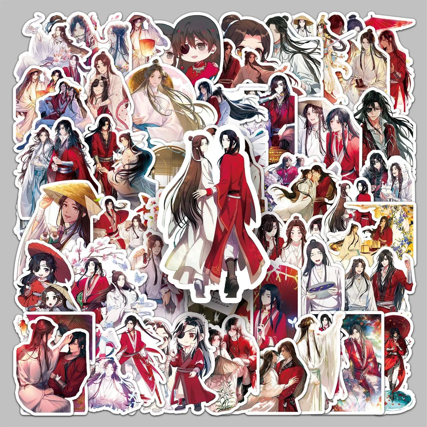 50pcs Heavenly God Blesses Graffiti Stickers for Helmet, Wall, DIY Decoration