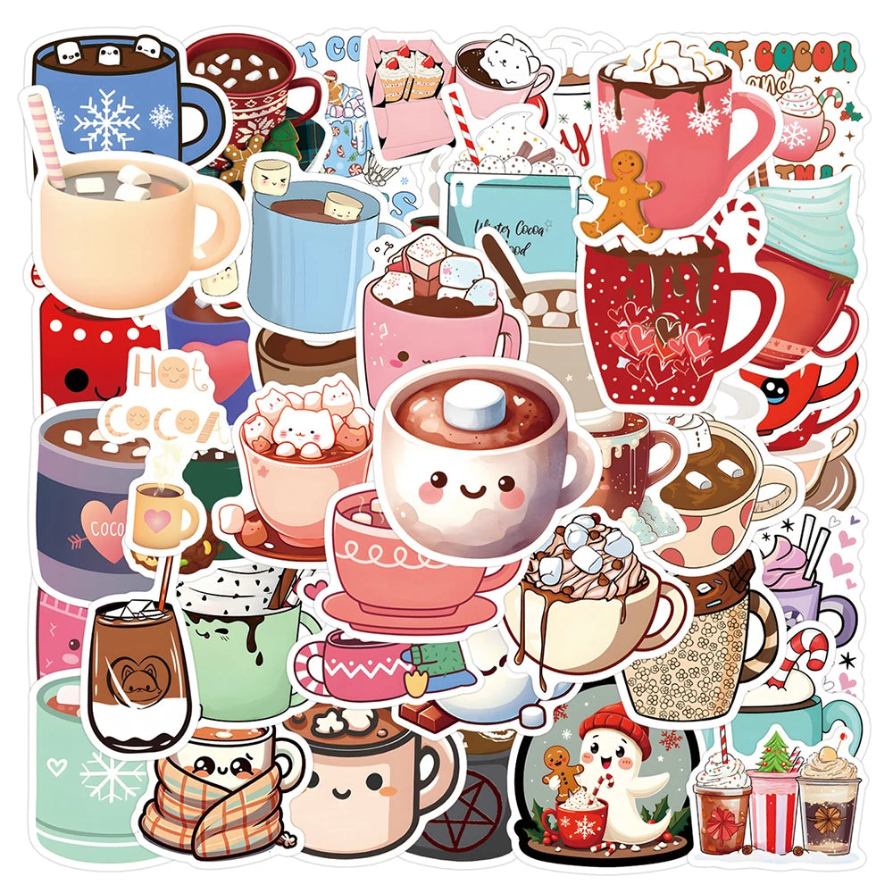 Funny Hot Cocoa Meme Stickers Decals DIY Laptop Notebook Suitcase Phone Cartoon Kids Toys
