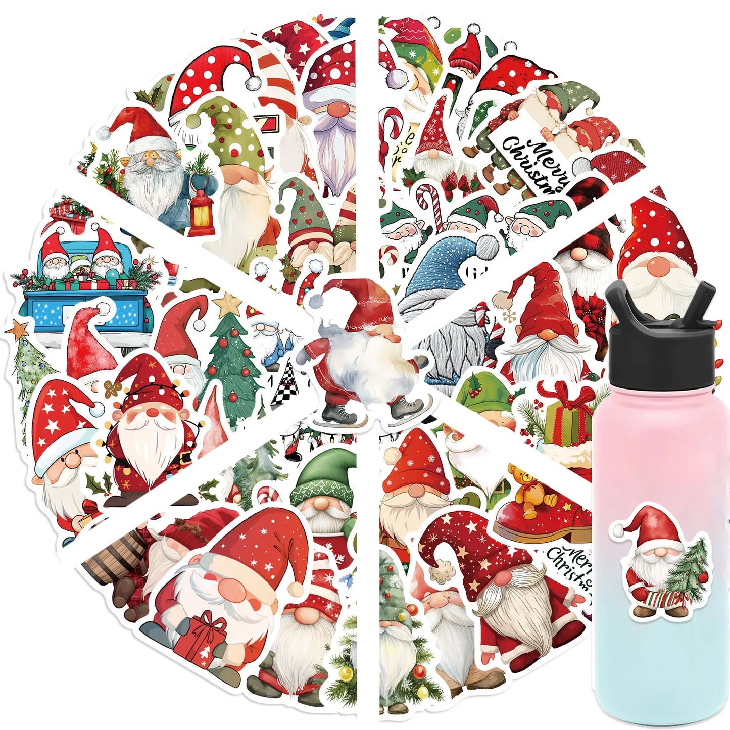 Christmas Dwarf Stickers for Suitcase, Skateboard, Laptop, Luggage, Phone - 10/30/50Pcs