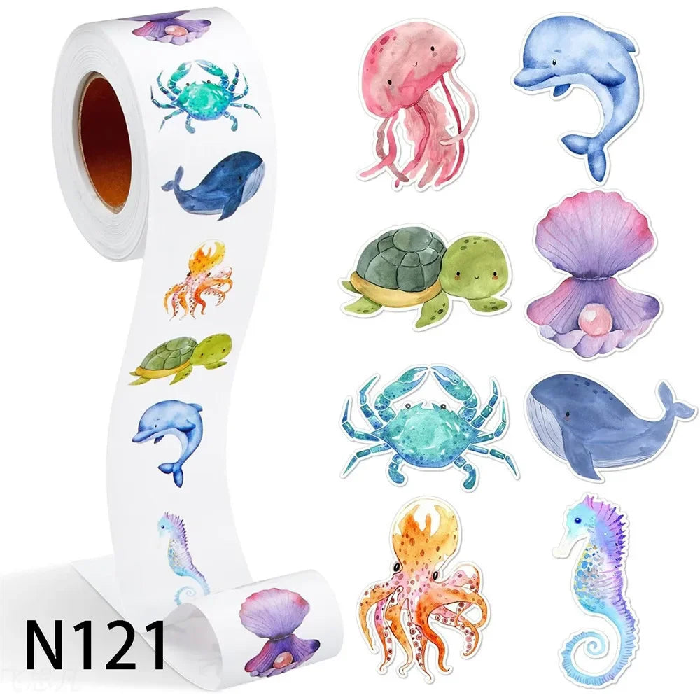 500Pcs 2.5cm Forest Animal Stickers for Gifts, Water Bottles, Phones, Laptops