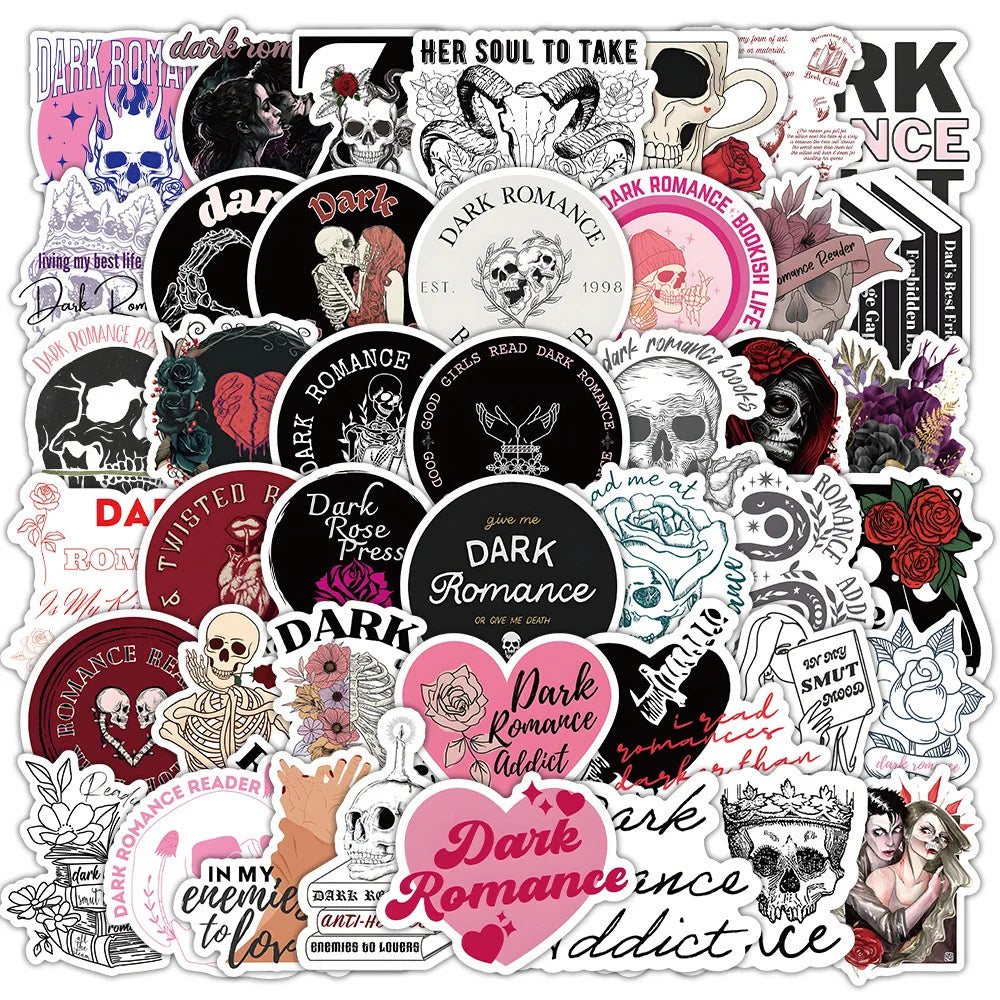 10/50/100Pcs Dark Romance Reader Stickers Aesthetic Graffiti Decals Laptop Luggage Skateboard Scrapbook Notebook Diary Stickers