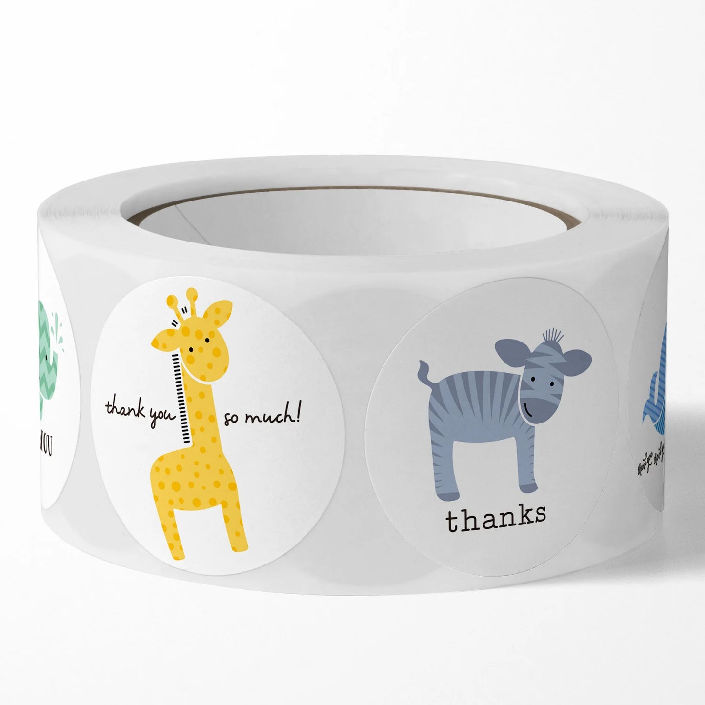 100-500 Pcs 1Inch Gift Cartoon Animal Sealing Thank You Stickers Design Scrapbooking Festival Party Decorations Labels
