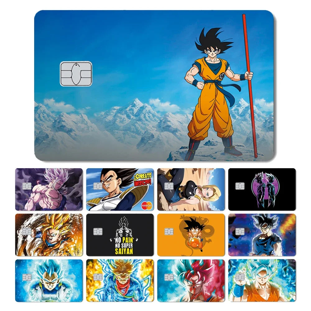 Anime Dragon Ball Card Skin Sticker 3M PVC Matte Cover