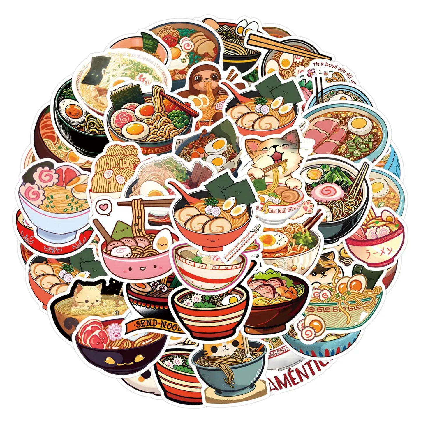 Pulled Noodles Cartoon Stickers 10/30/55PCS DIY Scrapbook Laptop Car Decals