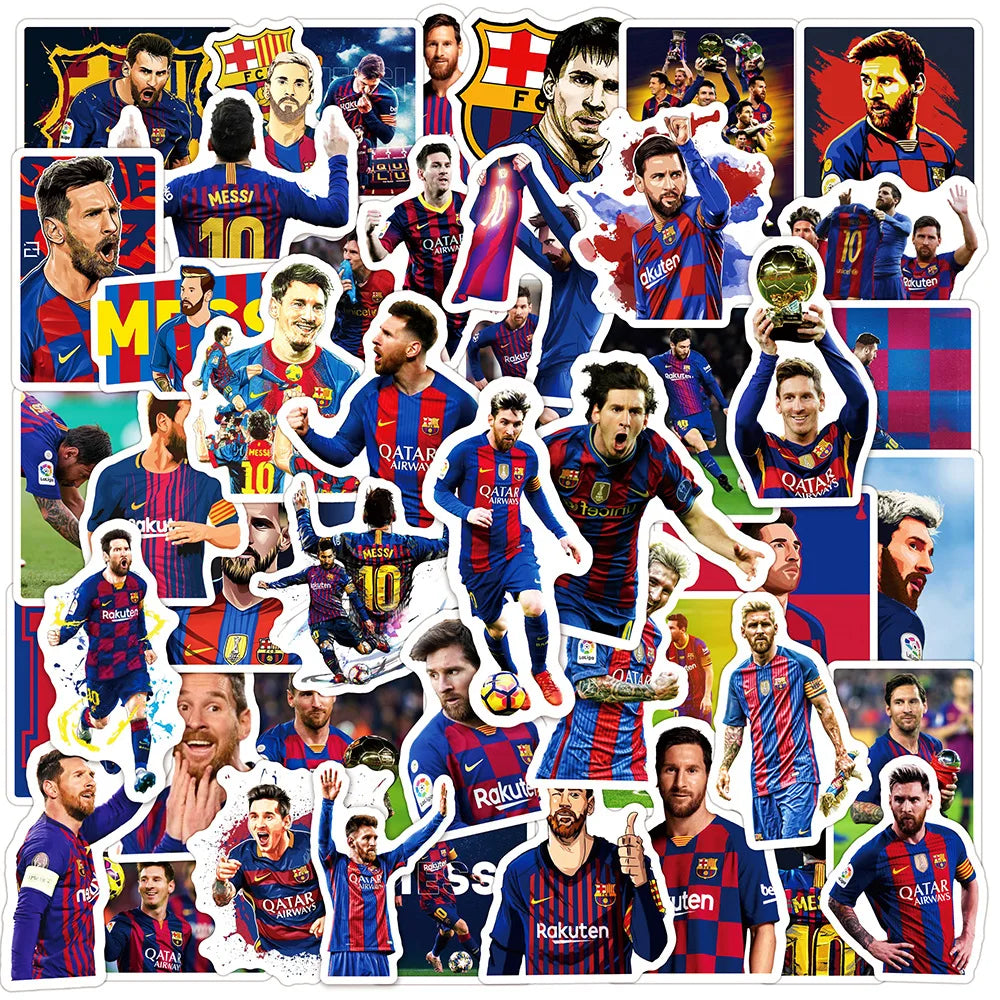50pcs Lionel Messi GOAT Graffiti Stickers for Helmet, Wall, DIY Decor