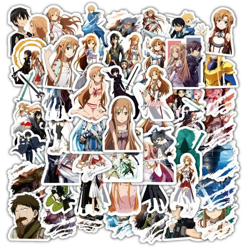 Sword Cartoon Stickers Pack for Laptop, Phone, Car, and More