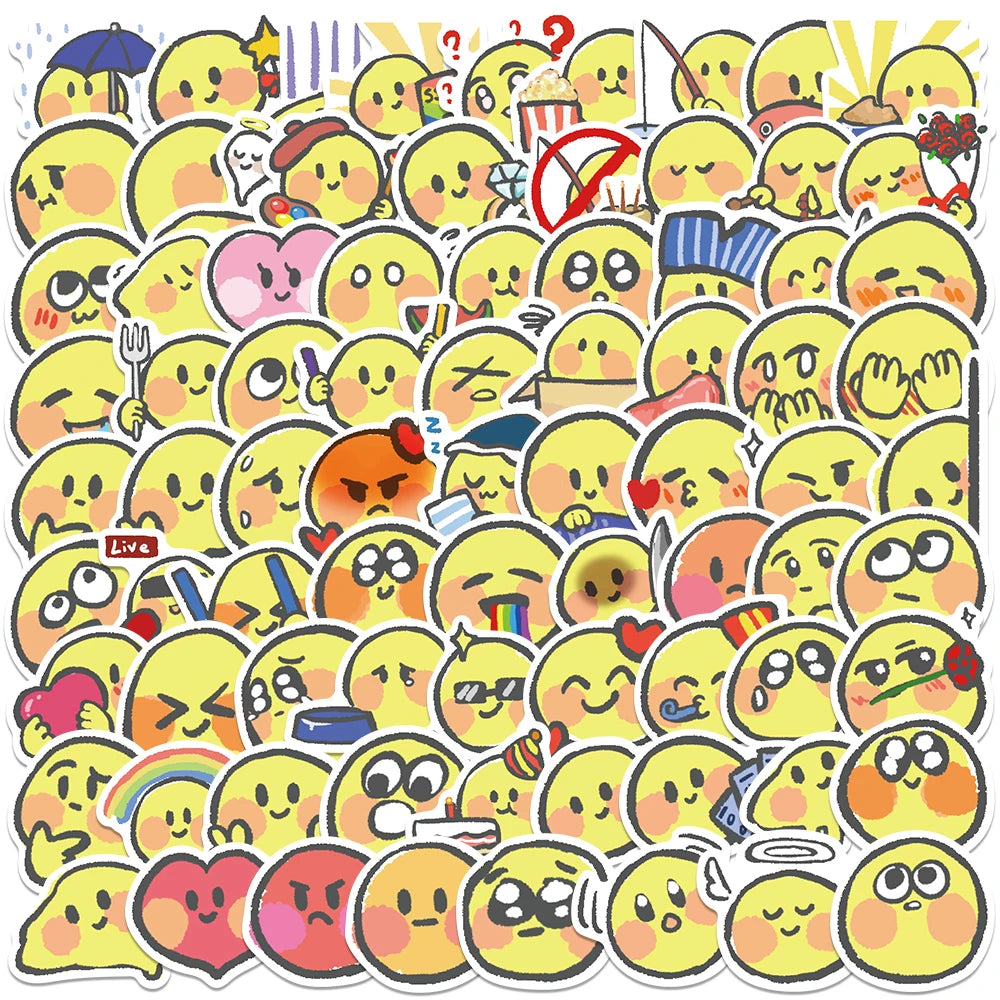 80pcs Cute Anime Sticker Set for Kids - Aesthetic PVC Scrapbooking Supplies