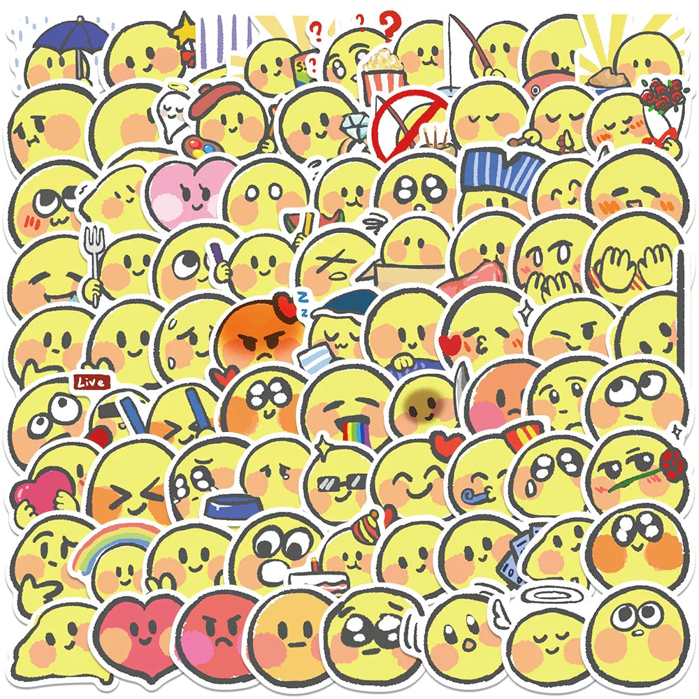 80pcs Cute Anime Sticker Set for Kids - Aesthetic PVC Scrapbooking Supplies