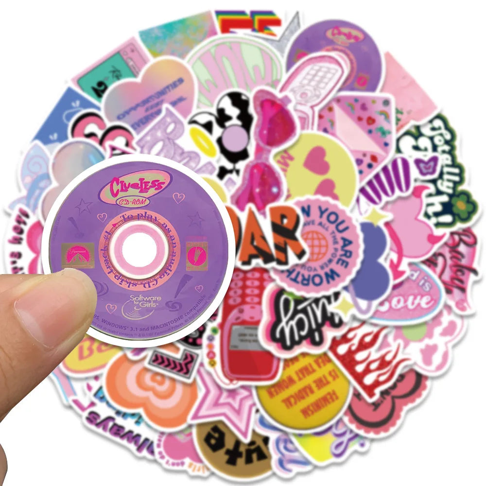 10/30/50PCS Ins Bratz Pink Girls Stickers Aesthetic DIY Phone Laptop Skateboard Notebook Suitcase Car Cute Cartoon Decal Sticker