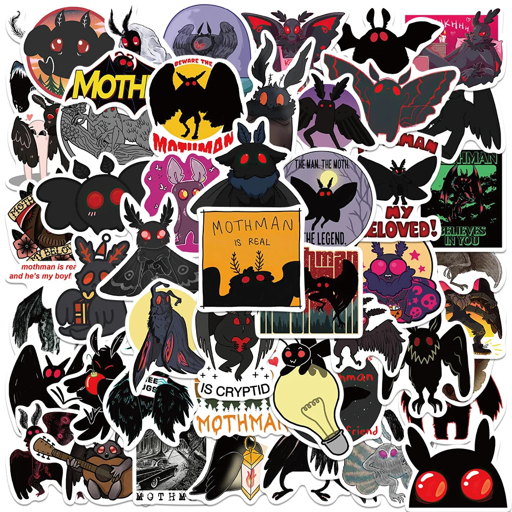 Mothman Movie Stickers 50PCS for Kids Car Laptop Bottle Motorcycle Decals