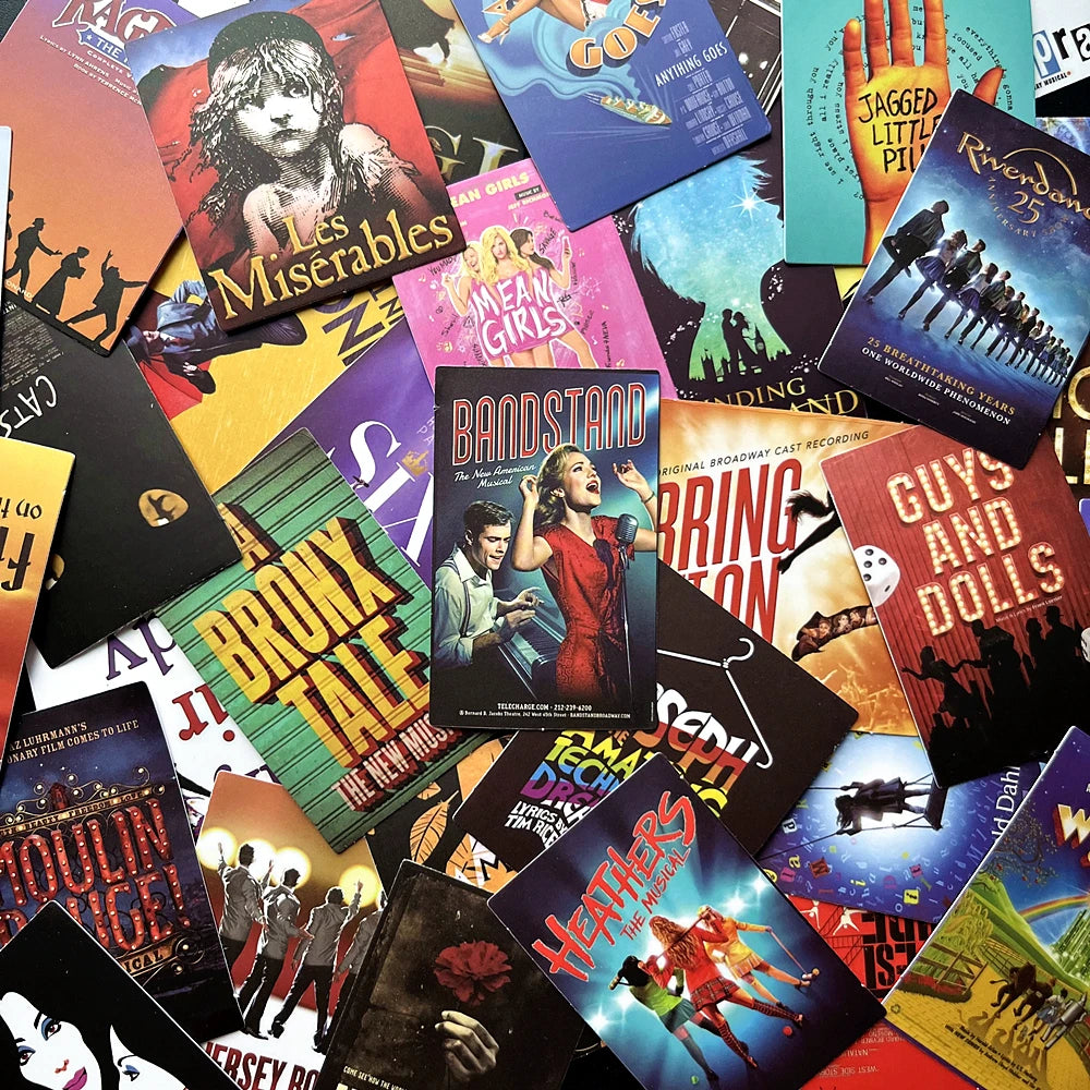 10Pcs Cat Musical Theater Art Stickers Vintage Music Decals for Notebook Phone Laptop Skateboard Suitcase