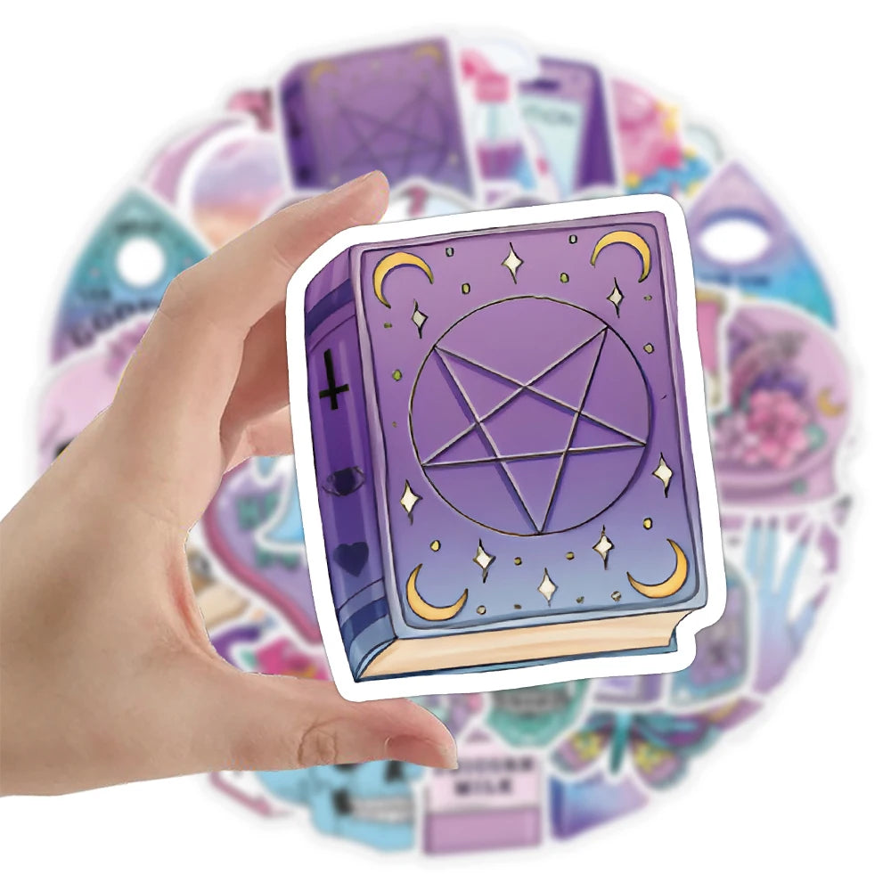 10/30/50pcs Gothic Magic Skull Cartoon Stickers Decals Laptop Car Phone Motorcycle Fridge Bike Cool Waterproof Sticker Kids Toys