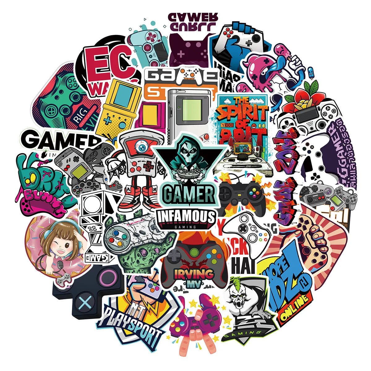 Vintage Retro Video Game Stickers for Scrapbooking, Laptop, Phone, Suitcase, Helmet - 10/25/50pcs