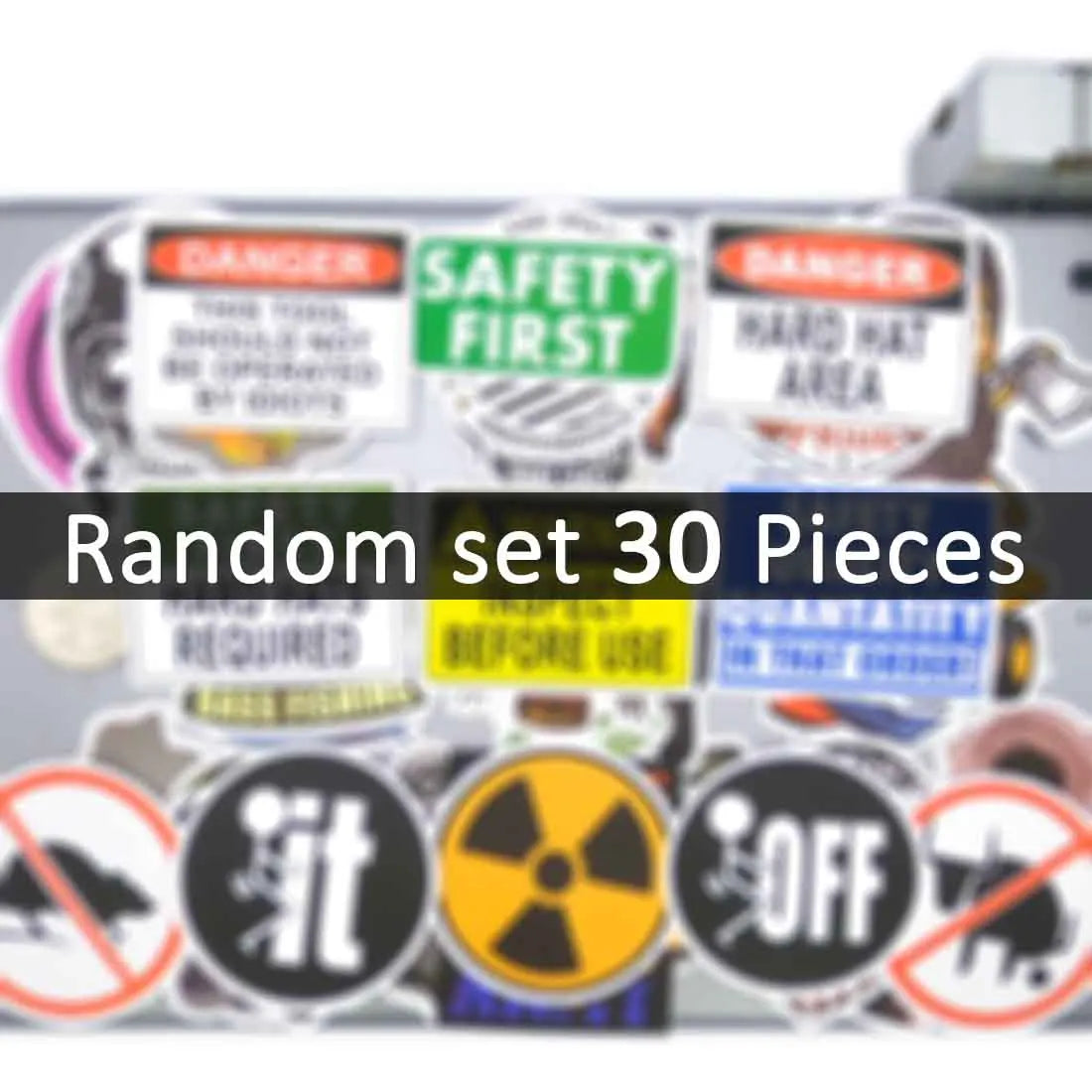 20/30/50Pieces Safety First Decals Danger Warning Caution Tip Mix Helmet Stickers for Motorcycle Car Bike Luggage Laptop Sticker
