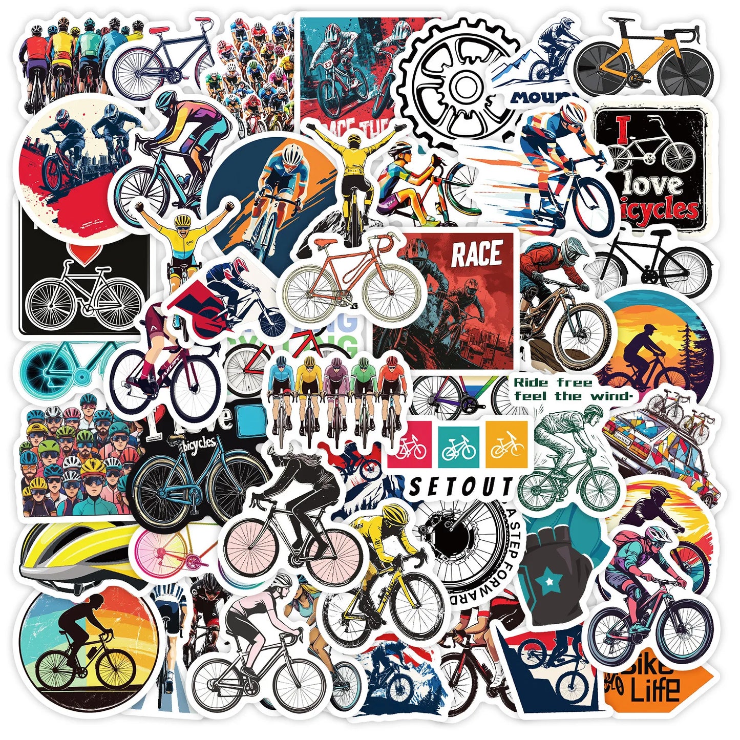 10/50pcs Cool Mountain Bike MTB Graffiti Stickers Laptop Guitar Luggage Skateboard Car Waterproof Cool Sticker Decal Kids Toys