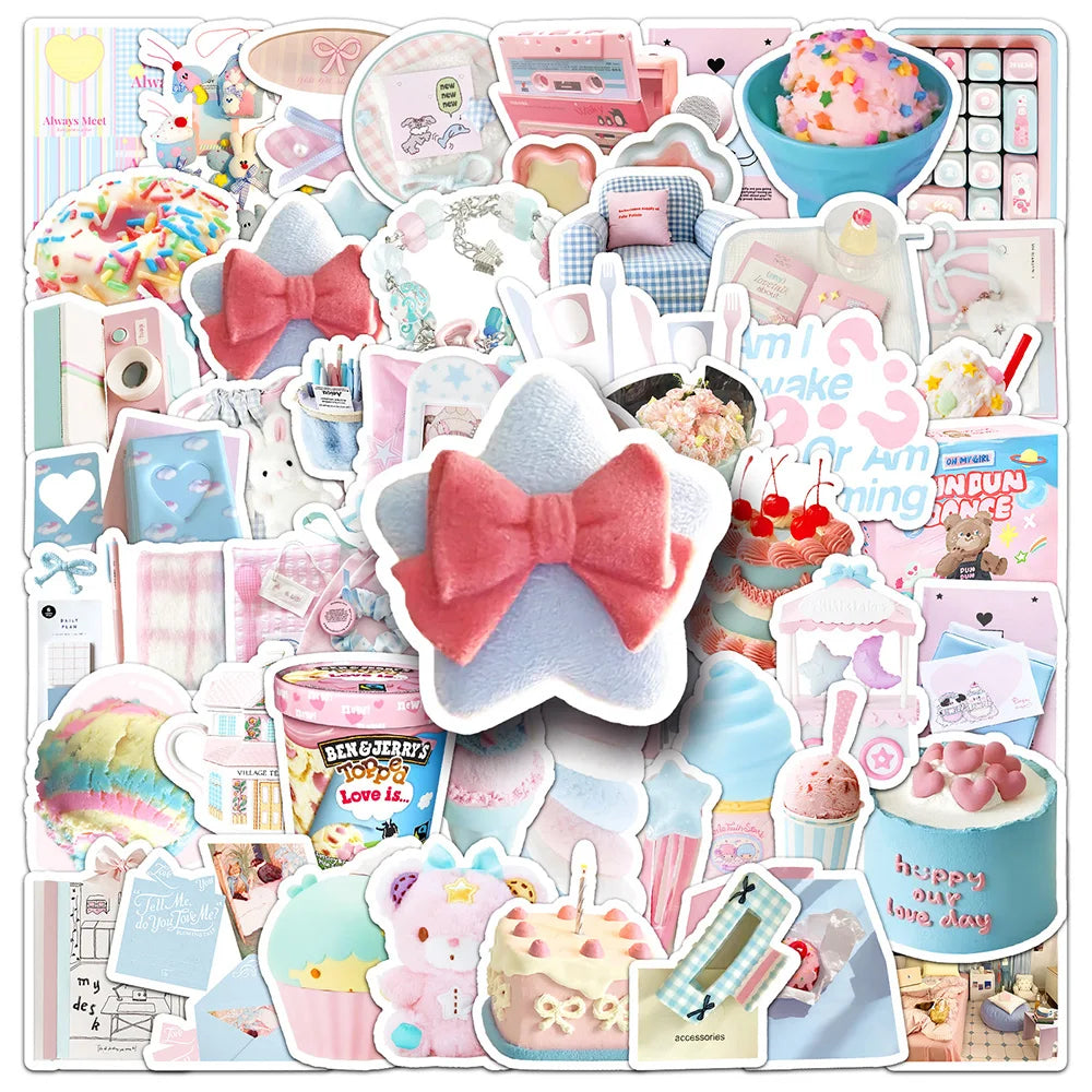 Cute Kawaii Cartoon Stickers for Luggage, Laptop, Notebook, Bike, Phone - 10/30/52pcs