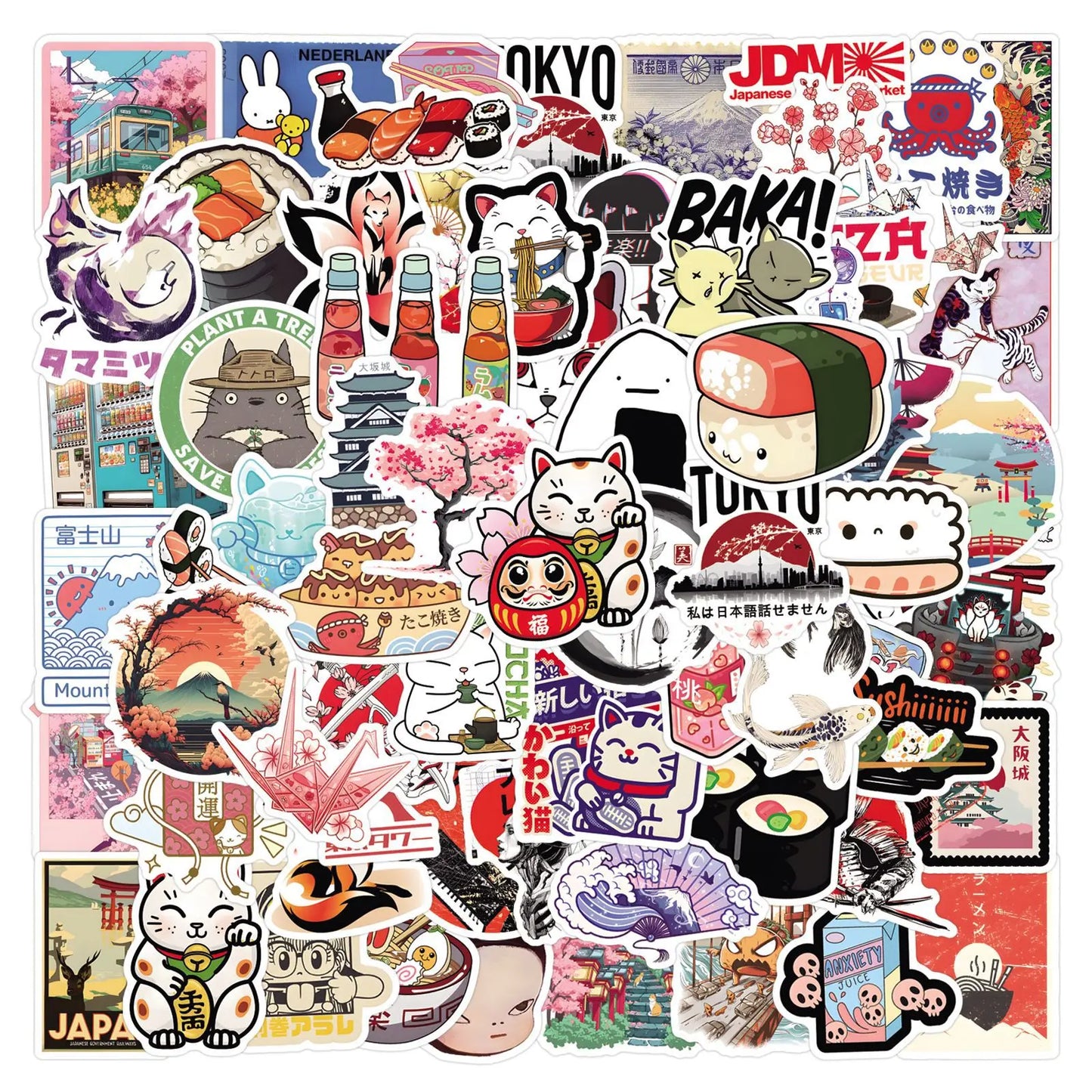 Cartoon Series Sticker Pack: DIY Fridge Laptop Luggage Skateboard Graffiti
