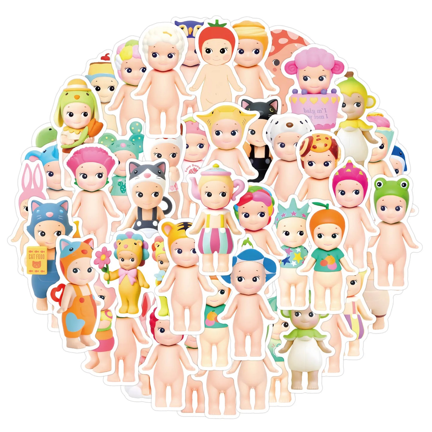 60 Cute Sonny Angel Stickers: Waterproof Decals Set