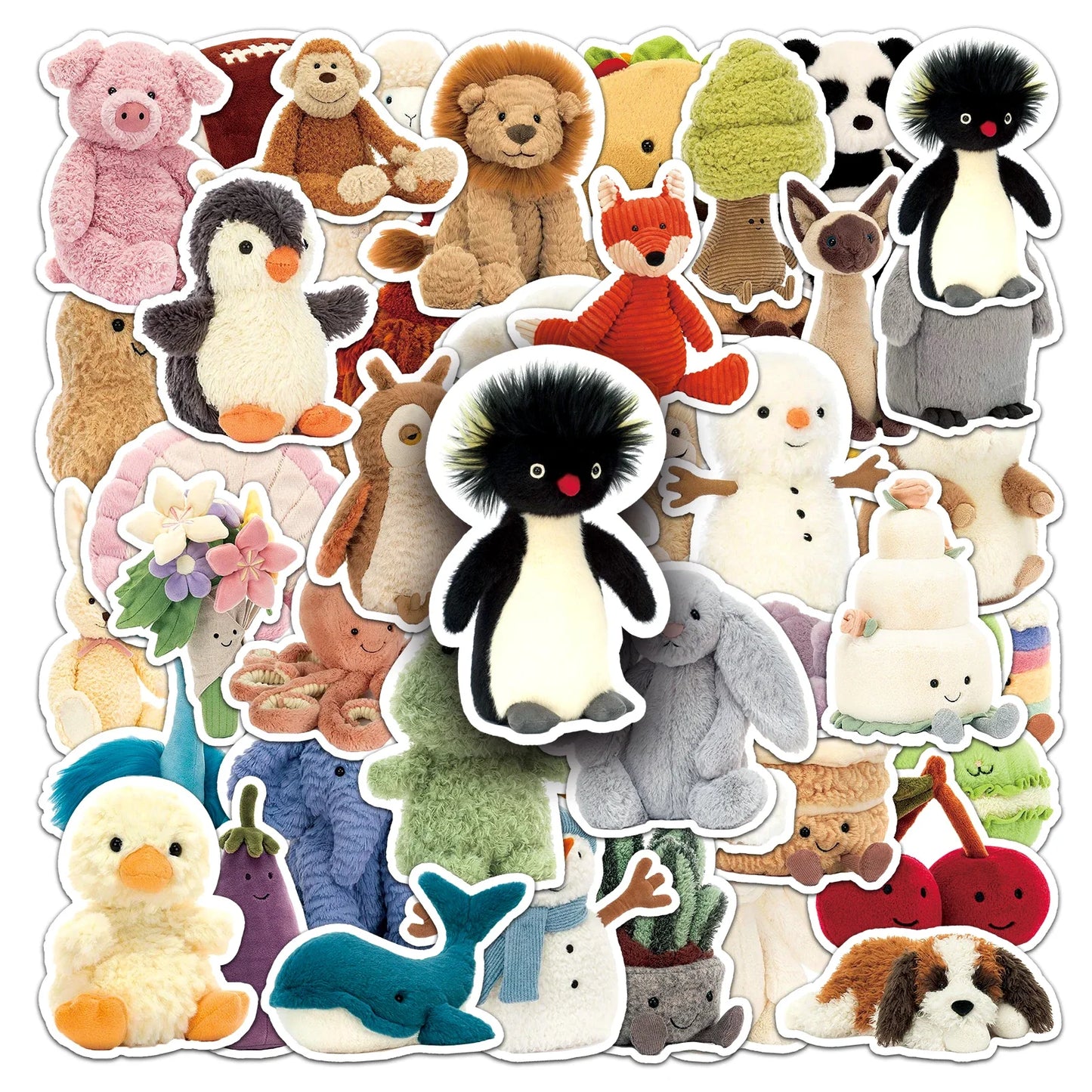 50Pcs Cute Cartoon Waterproof Vinyl Stickers for Skateboard Snowboard