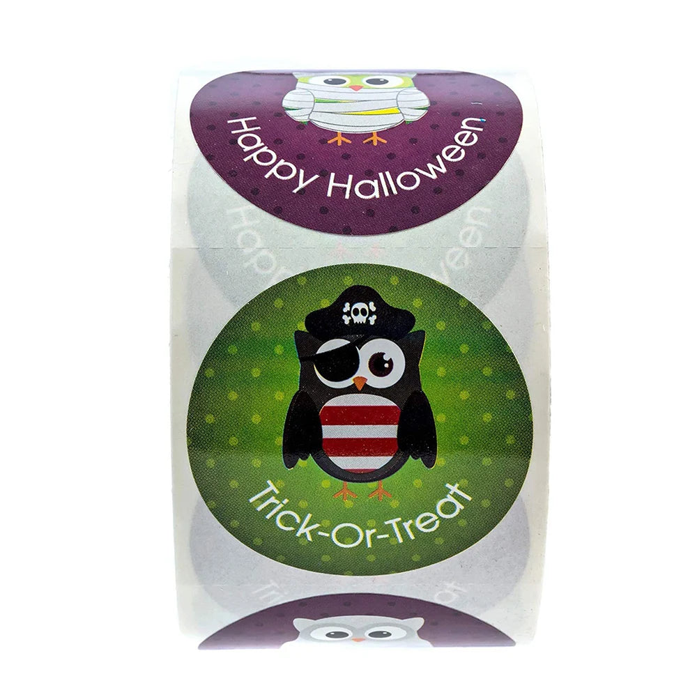 100-500pcs Halloween Decoration Labels Seal Stickers Pumpkin ghost Cat Elf Witch Ghost Sealing Gift Paper Label Sticker
